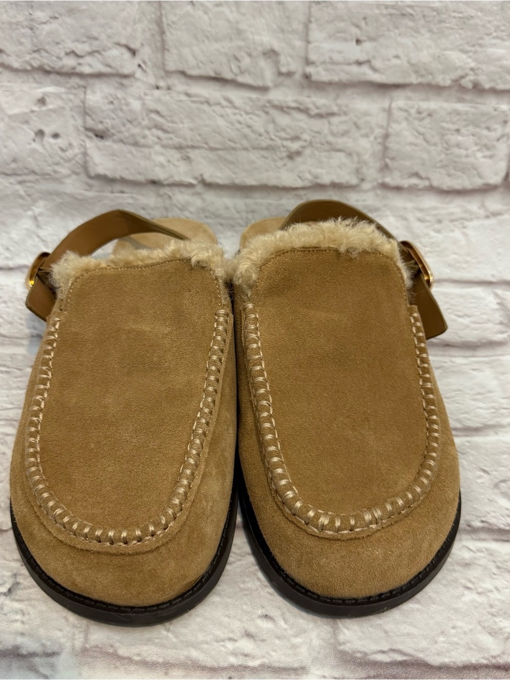 Zara Flat Split Suede Clogs  womens size 41 (10) - Picture 2 of 6